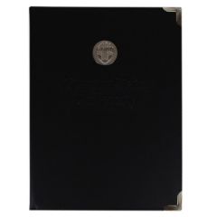 Black and Silver Padfolio with University Crest